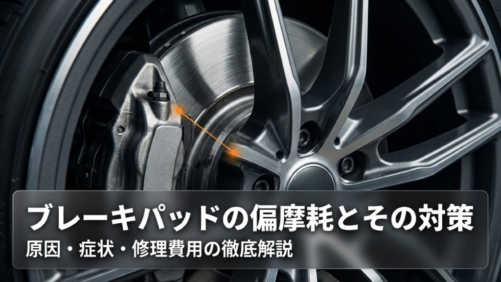 ブレーキパッドの偏摩耗とその対策について、原因・症状・修理費用を徹底解説したスライド