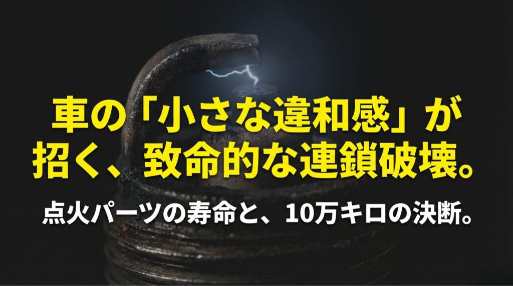 車の小さな違和感が招く致命的な連鎖破壊と点火パーツの寿命を示すスライド